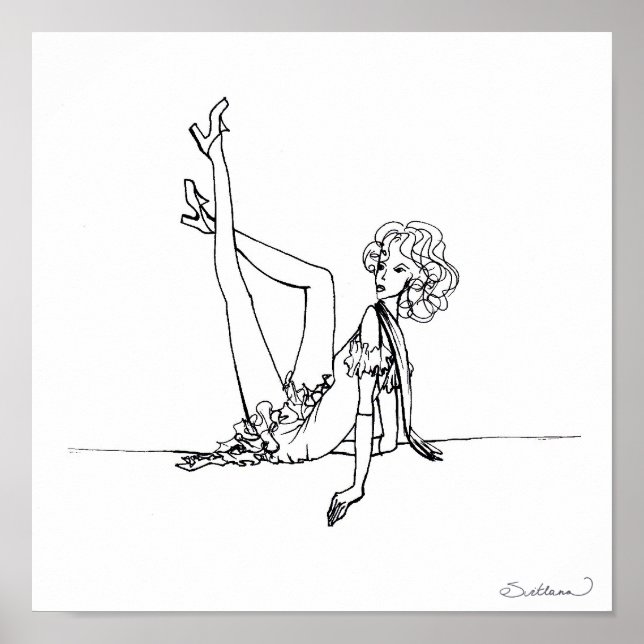 Poster Croquis mode (Devant)