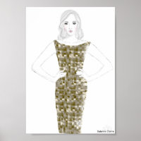 Croquis mode - Robe or