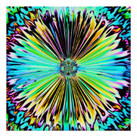 Croquis psychédélique coloré d'une fleur 2