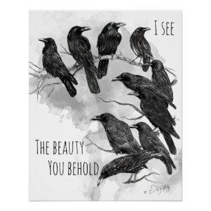 Poster Crow Lover Beauté Vous Voyez