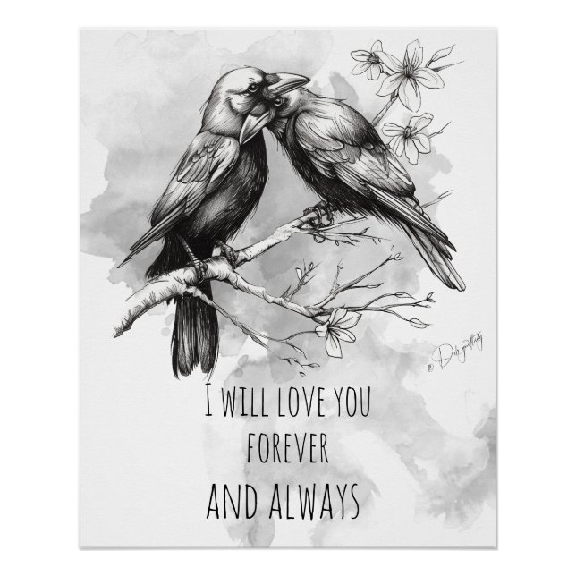 Poster Crow Lover pour toujours et toujours (Devant)