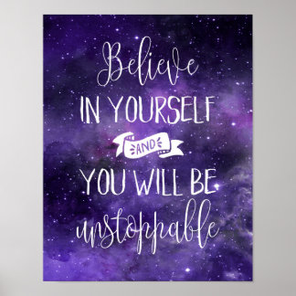 Poster Croyez En Vous-Même Citation