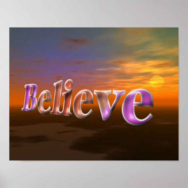 Poster Croyez Imaginaire Sun Sky Inspirational (Devant)