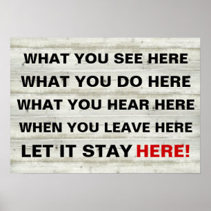 Poster Cru ce que vous voyez ici, ce que vous faites ici,