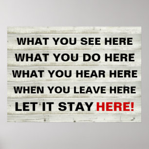 Poster Cru ce que vous voyez ici, ce que vous faites ici,