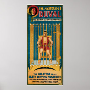 Poster Cru l'affiche mystérieuse de magie de Duval