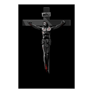 Poster Crucifixion de Jésus dans l'Art Noir