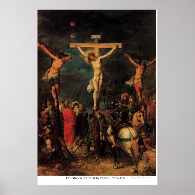 Poster Crucifixion du Christ par Frans I Francken (Devant)