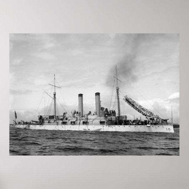 Poster Cruiser U.S.S. Atlanta, 1903 (Devant)