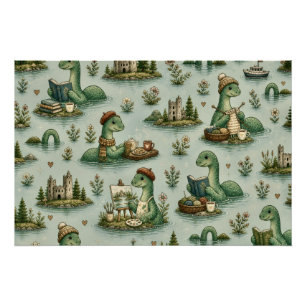 Poster Cryptides cosy Nessie Monstre du Loch Ness loisirs