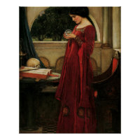 Crystal Ball Woman Waterhouse Peinture
