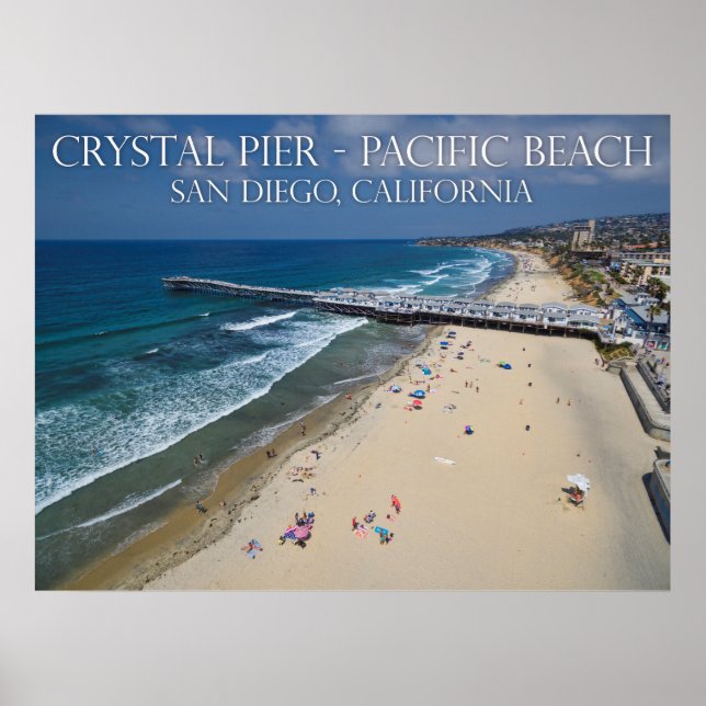 Poster Crystal Pier, Pacific Beach (Devant)