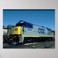 CSX GE B36-7 #5835, 1990_Trains