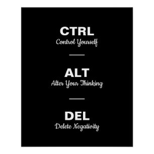 Poster Ctrl Alt Del Citation Motivationnelle