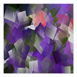 Poster Cubes de glace violette..