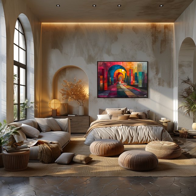 Poster Cubismo: Pasaje de Arcos y Colores (Créateur téléchargé)