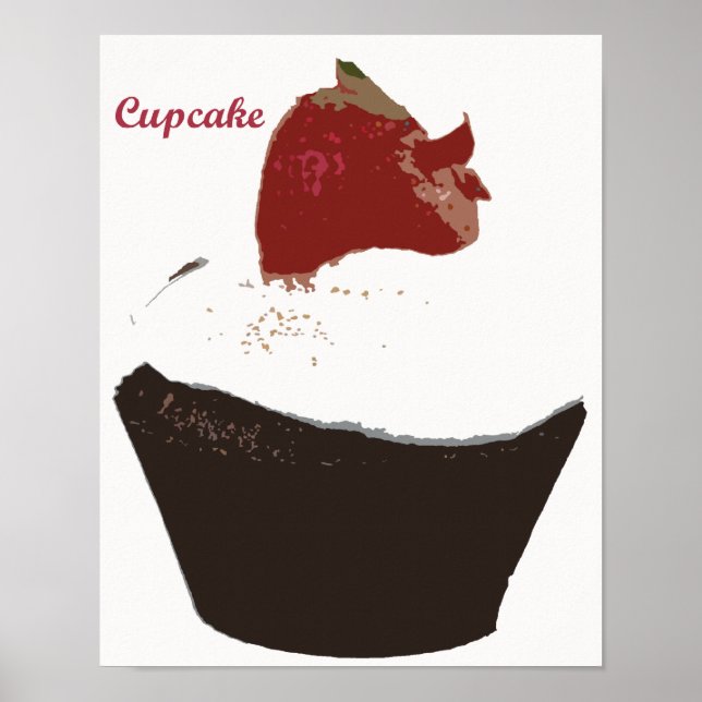 Poster Cuisine rétro - Cupcake (Devant)