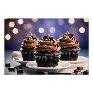 Poster Cupcakes au chocolat