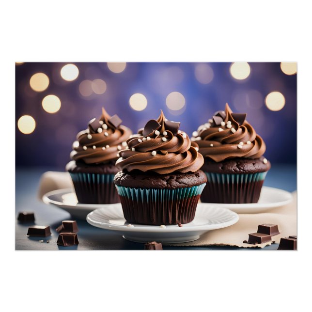 Poster Cupcakes au chocolat (Devant)