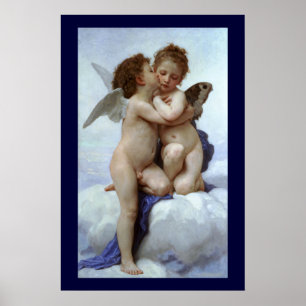 Poster Cupid et Psyché enfants / Premier baiser de l'ange