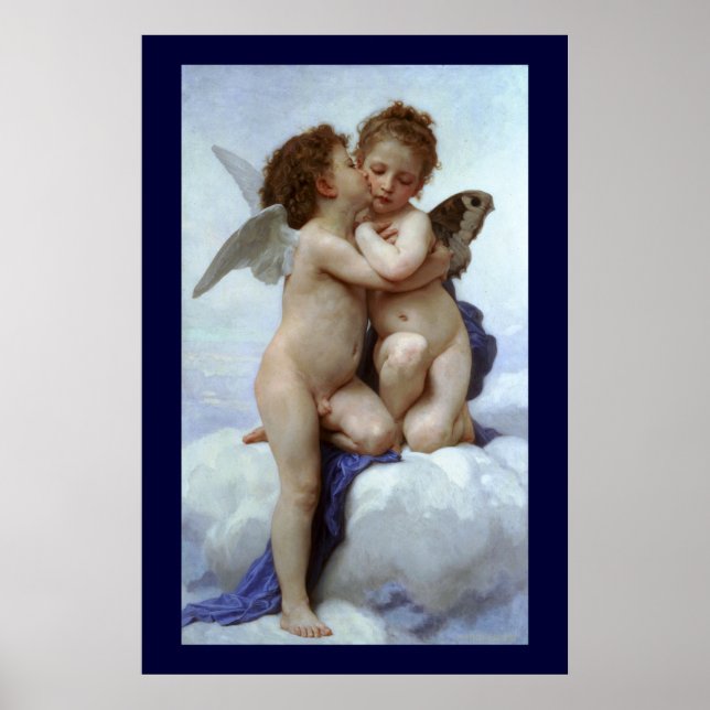 Poster Cupid et Psyché enfants / Premier baiser de l'ange (Devant)