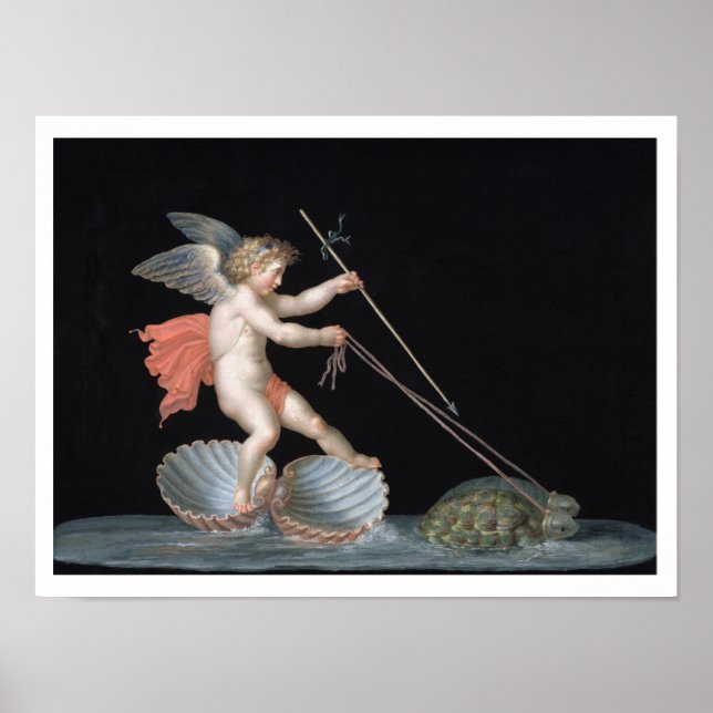 Poster Cupidon dirigé par Tortoises (huile sur panneau) (Devant)