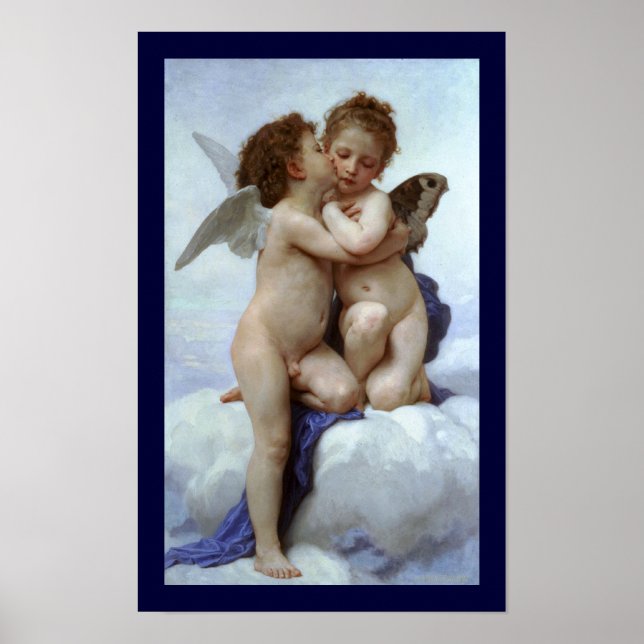 Poster Cupidon et Psyché comme Enfants / Premier baiser d (Devant)