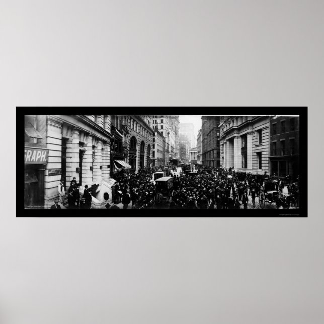 Poster Curb Broad Street NY Photo 1902 (Devant)