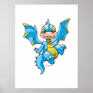 Poster Curieux Scorchio bleu