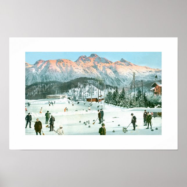 Poster Curling en Suisse (Devant)