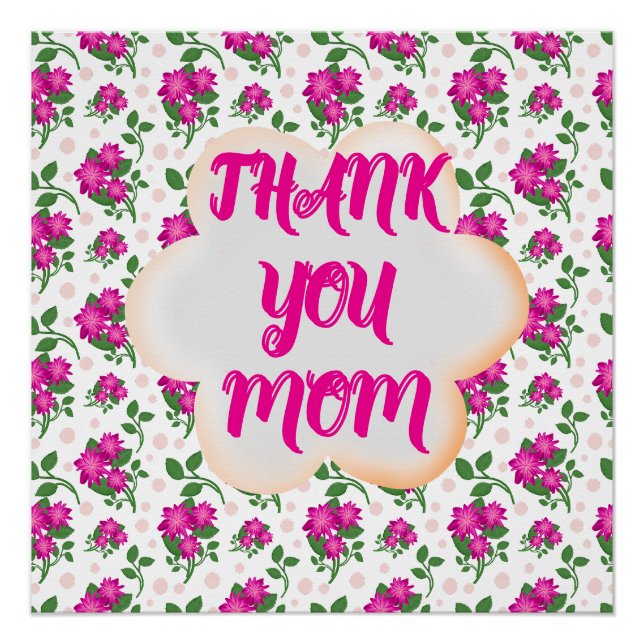 Poster Custom and personalized floral pattern  (Devant)
