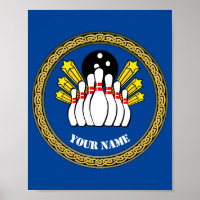 Poster - Custom Bowling - Ajouter un nom