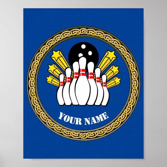 Poster - Custom Bowling - Ajouter un nom (Devant)