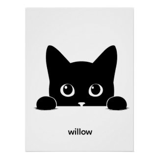 Poster Custom Cute Cat Pet Name