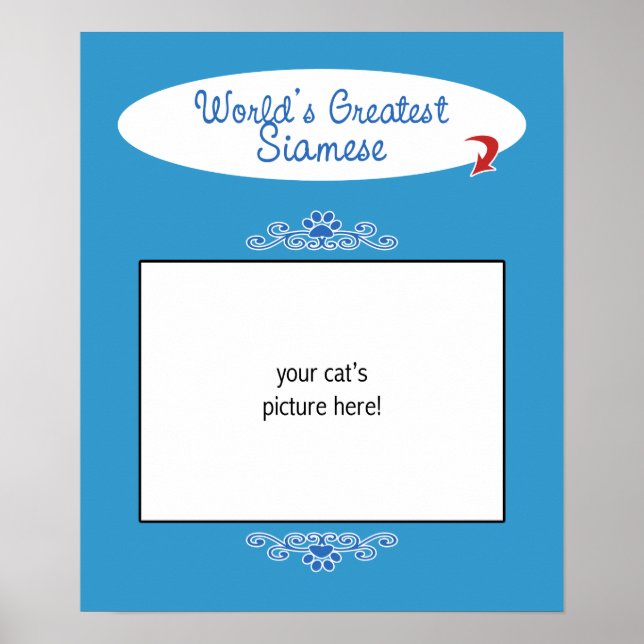 Poster Custom Photo! Worlds Greatest Siamese (Devant)