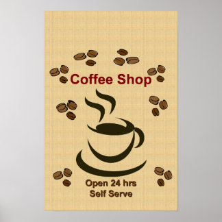 Poster Customisez ou personnalisez-le - Café Shop