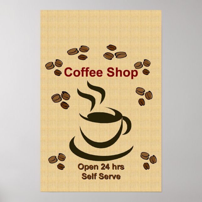 Poster Customisez ou personnalisez-le - Café Shop (Devant)