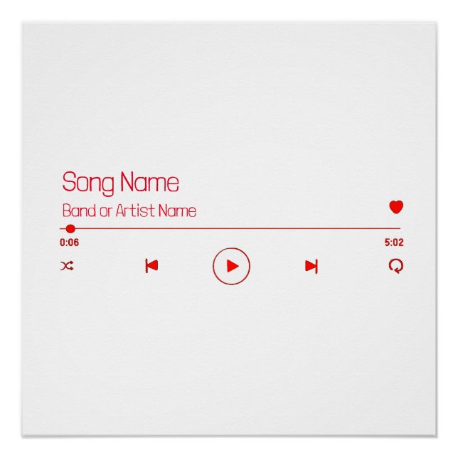 Poster Customizable Your Favorite Music (Devant)