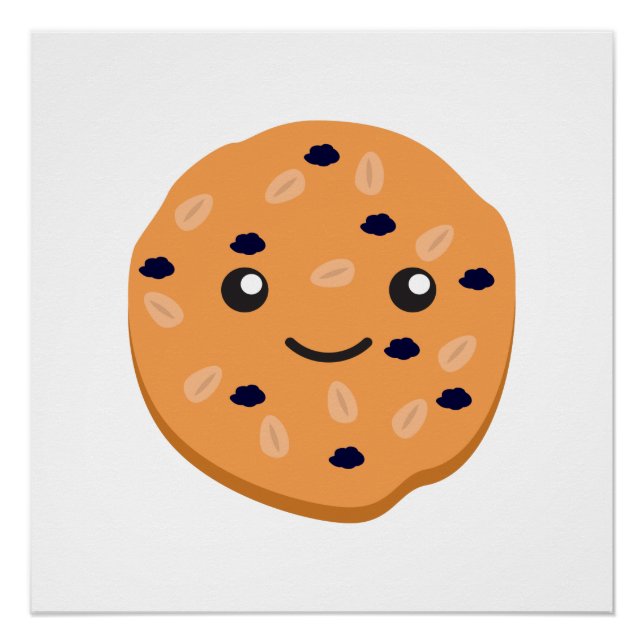 Poster Cute avoine Raisin Cookie (Devant)