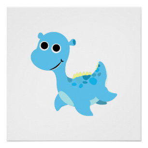 Poster Cute Blue Nessie