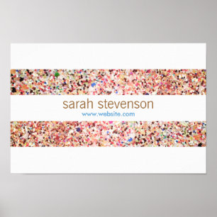 Poster Cute Fun Colorful Confetti Stripes