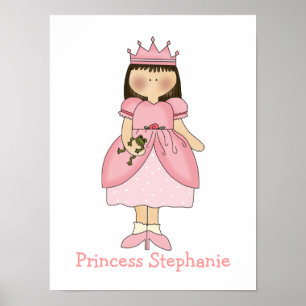 Poster Cute Girls Princess Print