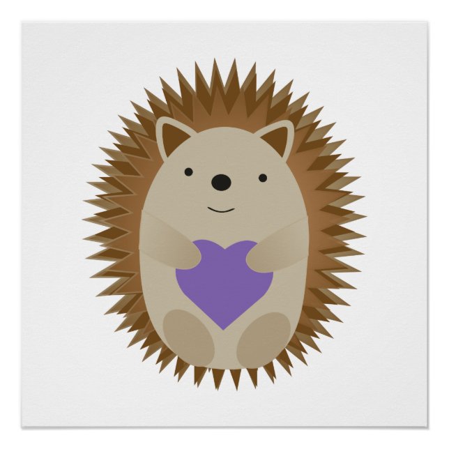 Poster Cute Hedgehog (Devant)