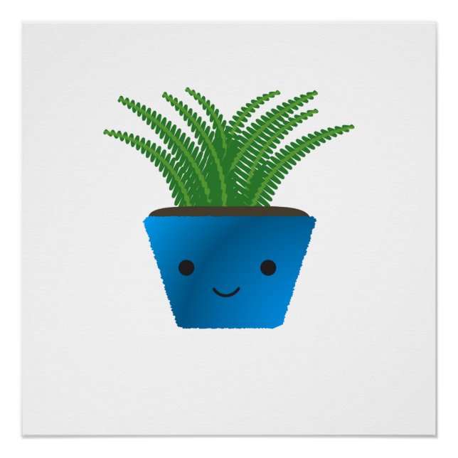 Poster Cute kawaii Fern (Devant)