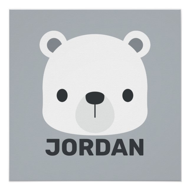 Poster Cute Little Polar Bear (Devant)