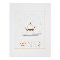 Cute Snowman Winter Art