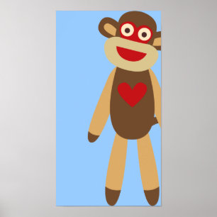 Poster Cute Sock Monkey