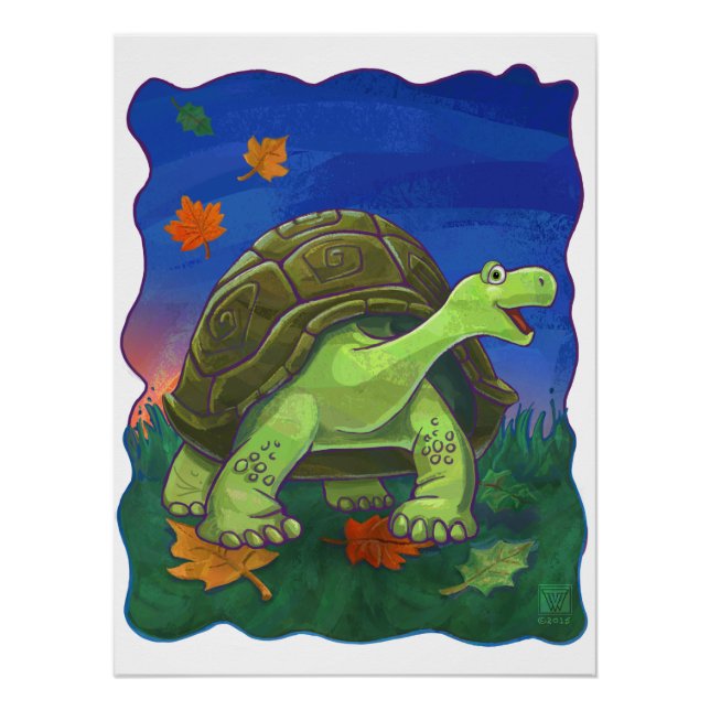 Poster Cute Tortoise (Devant)