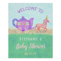 Cute Unicorn Tea Party Baby shower Chariot