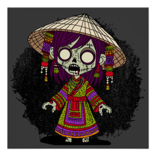 Poster Cute Vietnamien Zombie